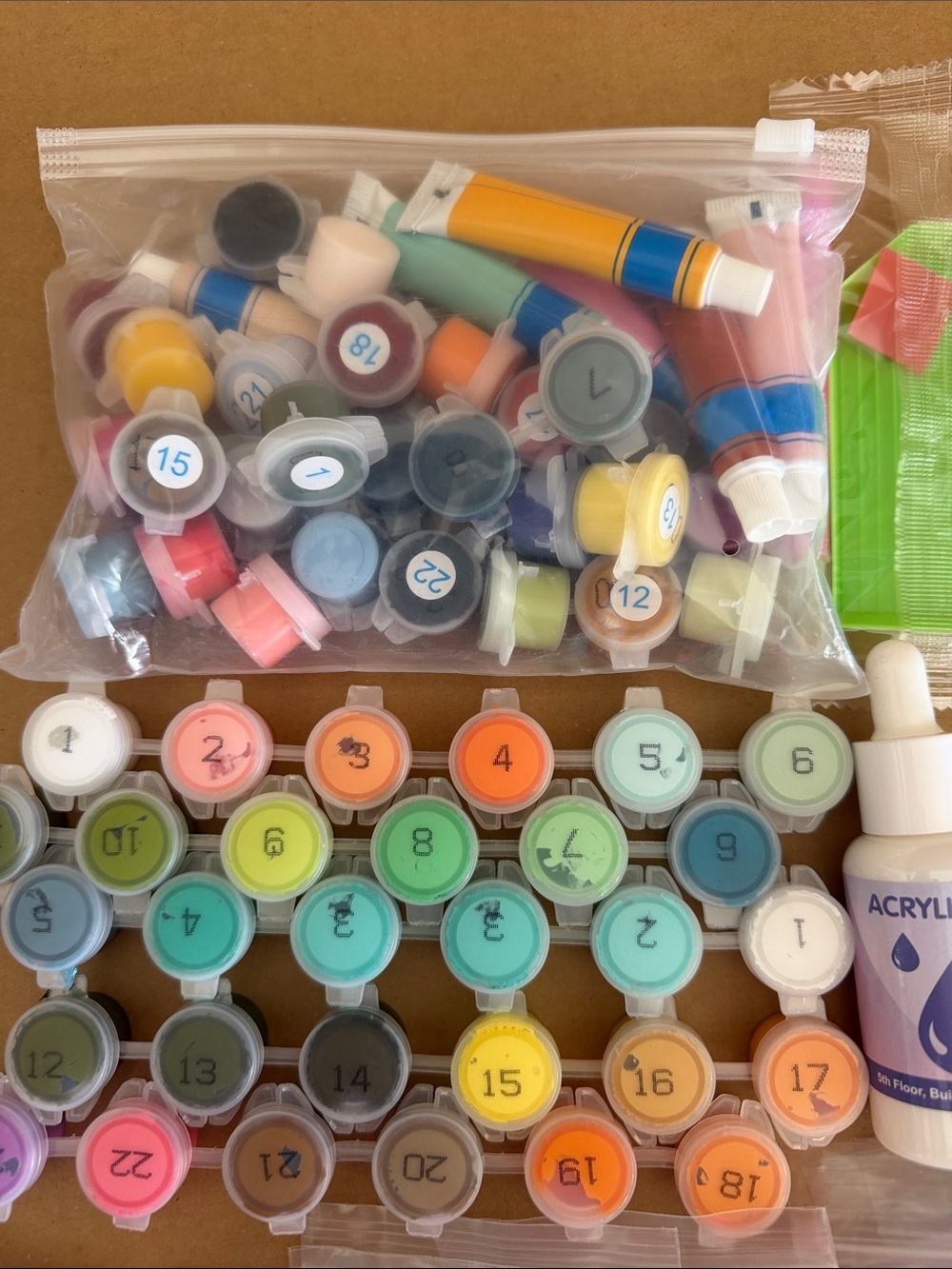 Lot of Diamond Art Resin Stones Acrylic Paint Crafting Bundle - Picture 2 of 9